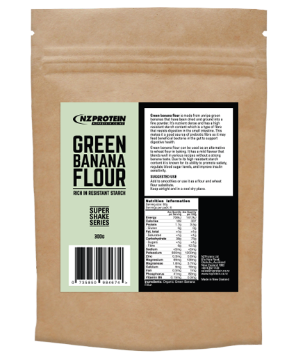 nzprotein green banana flour 300g bag