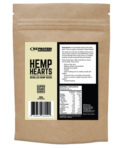 nzprotein hemp hearts pack 300g