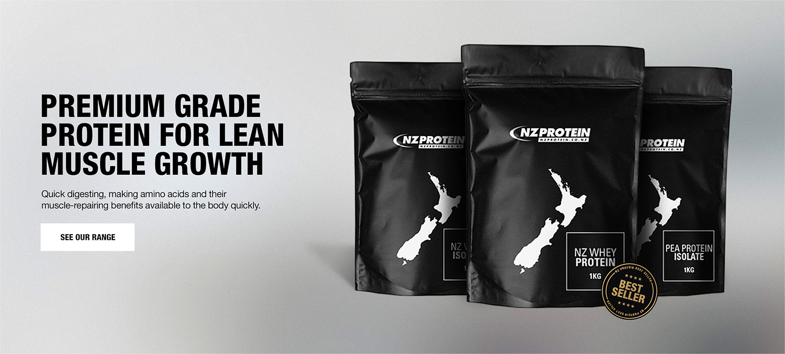 Premium grade protein for lean muscle growth banner