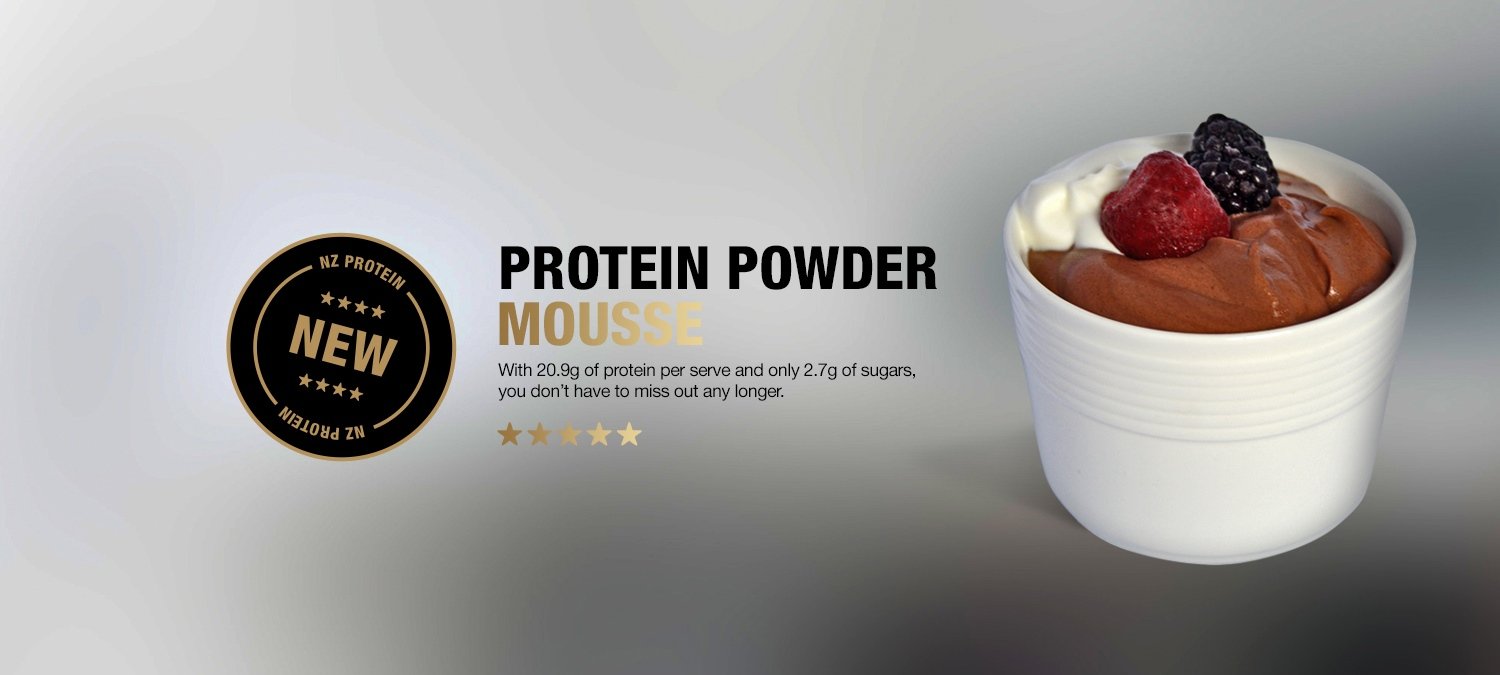 New protein powder mousse banner