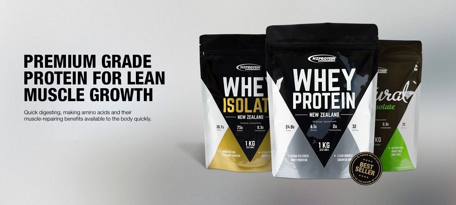 Premium grade protein for lean muscle growth banner