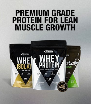 Premium grade protein for lean muscle growth banner