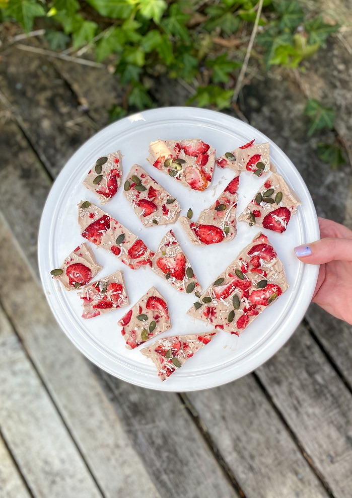 collagen bark on a plate