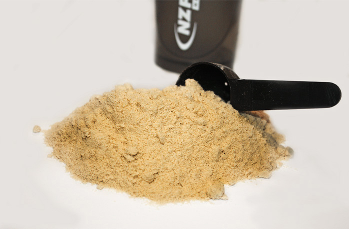 beef protein powder with scoop