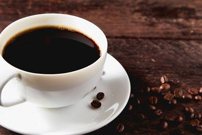 black coffee stock image