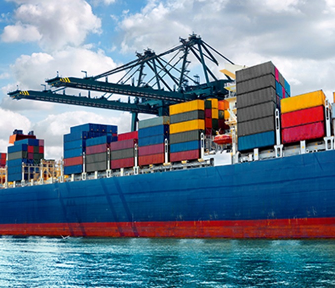 container ship stock image