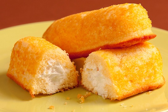 cookied twinkies on a plate stock image