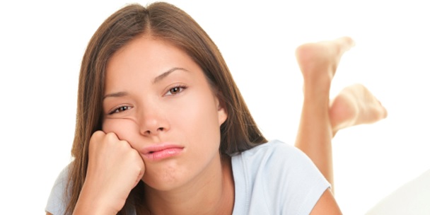 woman bored stock image