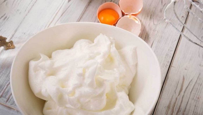 egg whites separated in a bowl