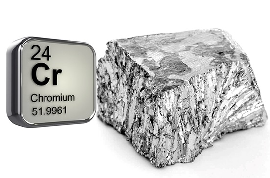 chromium crystal stock image
