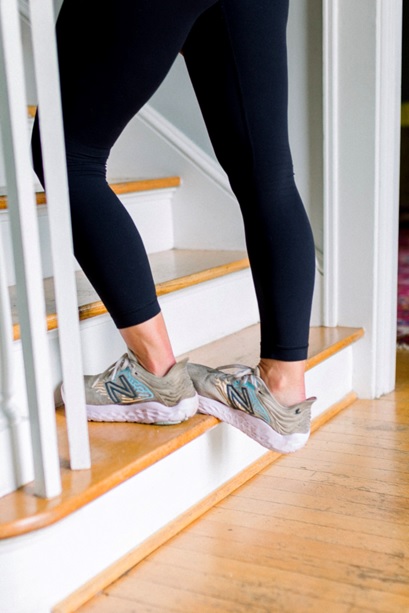 using house stairs to stretch