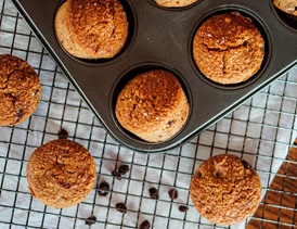 freshly baked protein muffins