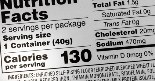 generic nutritional information facts stock image