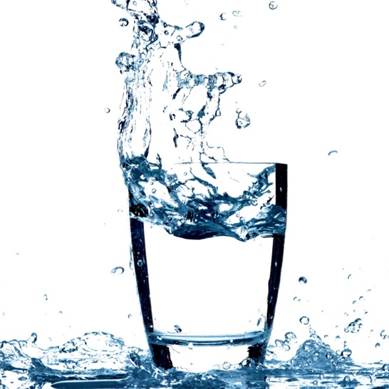 glass of water stock image