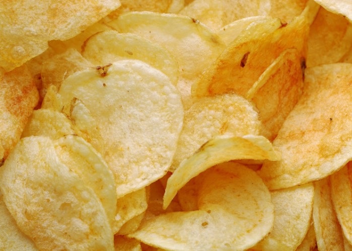 potato chips close up