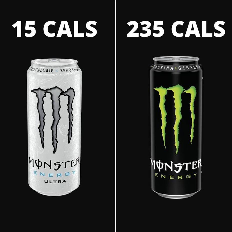 comparison of energy drink calories