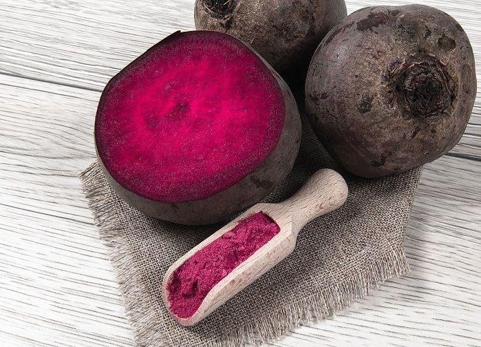 beetroots with one cut open