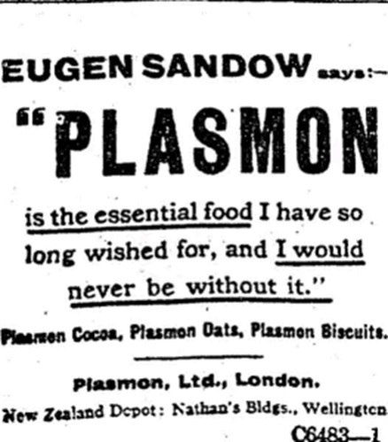 1800s Germany ad for Plasmon stock image